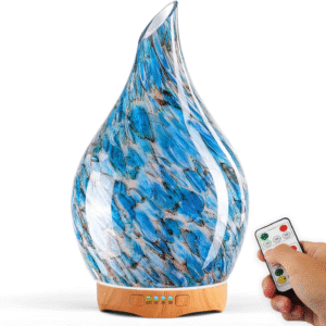 Glass Essential Oil Diffuser 280ml, Ultrasonic Aromatherapy Diffuser with 7-Color LED & Auto Shut-Off