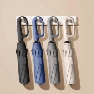 Automatic Compact Windproof Travel Umbrella, Foldable Auto Open Close Portable Umbrella for Rain & Sun