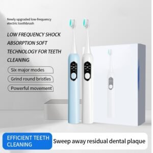 Electric Toothbrush Rechargeable, Sonic Whitening Toothbrush with 4 Brush Heads & Smart Timer
