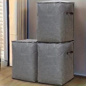Large Waterproof Foldable Storage Bag, Heavy-Duty Zippered Moving & Organization Tote