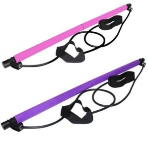 Pilates Bar Kit with Resistance Bands, Portable Home Gym Exercise Stick for Women & Men