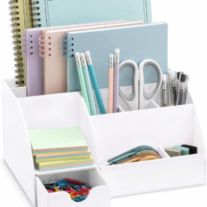 9-Compartment Desktop Organizer – Desk Accessories & Pen Holder