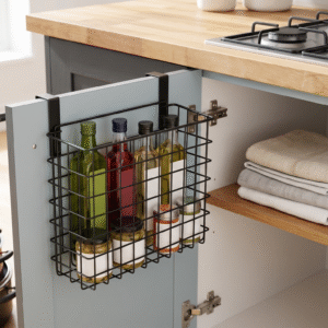 Over-the-Door Kitchen Cabinet Organizer Rack