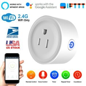 WiFi Smart Plug with App & Voice Control, Timer & Schedule, Works with Alexa & Google Home