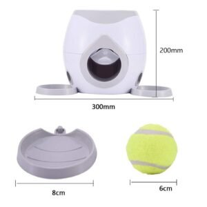 Automatic Ball Launcher for Dogs, Interactive Fetch Machine with Adjustable Distance & Tennis Balls