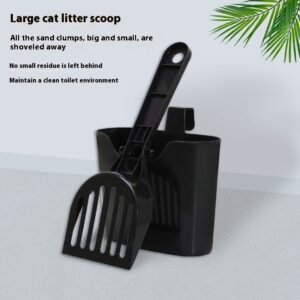 Mesh Cat Litter Scoop with Long Handle, Stainless Steel Sifting Scoop for Cat Litter Box Cleaning
