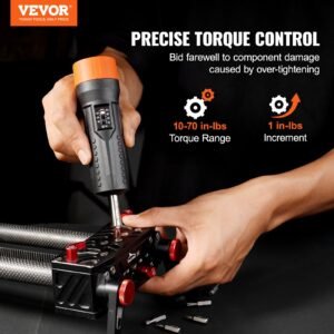 Drive Torque Screwdriver Wrench Set, 12-Bit Adjustable Torque Tool Kit with Case