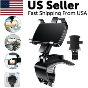 Universal Car Dashboard Phone Mount Holder, Adjustable Clamp Cradle for Cell Phone & GPS